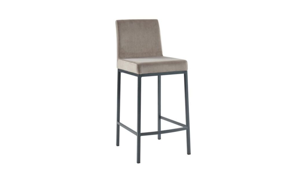 Diego 26 Inch Counter Stool, Set of 2 in Grey and Grey Leg
