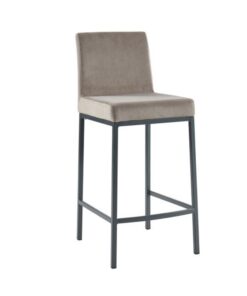 Diego 26 Inch Counter Stool, Set of 2 in Grey and Grey Leg