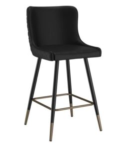 Xander 26" Counter Stool, Set of 2, in Black