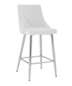 Devo 26" Counter Stool, Set of 2, in White