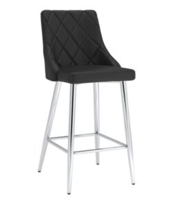 Devo 26" Counter Stool, Set of 2, in Black