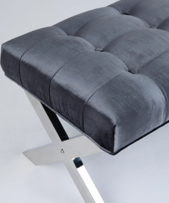 Alternative view of Lauren Bench Gy-7770 Charcoal Velvet