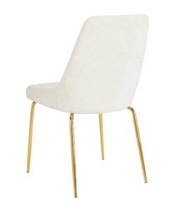 Alternative view of MOIRA CHAIR GY-1977 morgan ivory fabric GOLD POLISHED LEG
