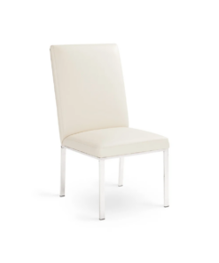 Riley Chair Gy-Dc-8576 Taupe Pu Polished Steel Frame