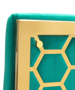 Alternative view of RILEY CHAIR GY-DC-8576G Emerald Green Gold Steel Frame