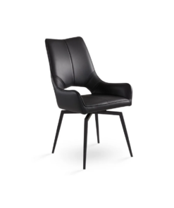 Bromley Dining Chair Gy-Dc-8388bk Black Pu Black Metal Legs