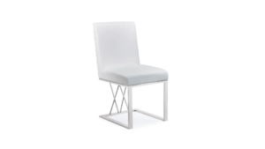 Martini Dining Chair Gy-Dc-8101 White Aspen Stainless Steel Frame,