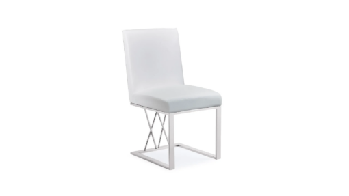 Martini Dining Chair Gy-Dc-8101 White Aspen Stainless Steel Frame,