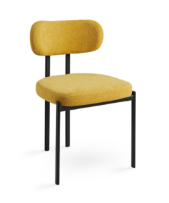 Otis Dining Chair: Mustard Fabric