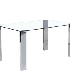 Frankfurt Rectangular Dining Table In Stainless Steel