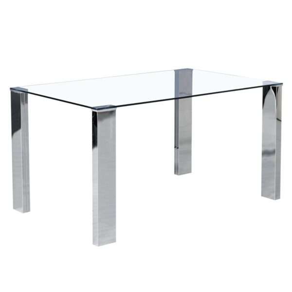 Frankfurt Rectangular Dining Table In Stainless Steel