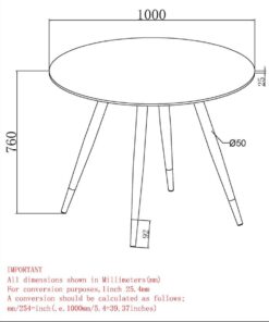 Alternative view of Emery Round Dining Table In White And Black