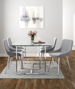 Alternative view of Eros Rectangular Dining Table In Silver