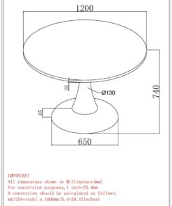 Alternative view of Zilo 48 Inch Round Dining Table In White Faux Marble And Black