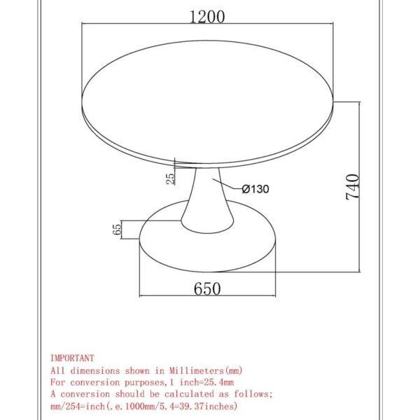 Alternative view of Zilo 48 Inch Round Dining Table In White Faux Marble And Black
