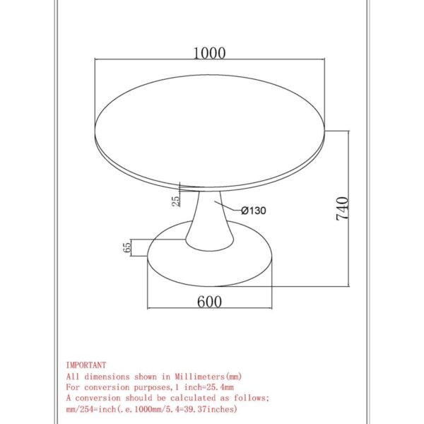 Alternative view of Zilo 40 Inch Round Dining Table In White Faux Marble And Black