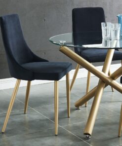 Alternative view of Carmilla Side Chair, Set Of 2 In Black And Aged Gold