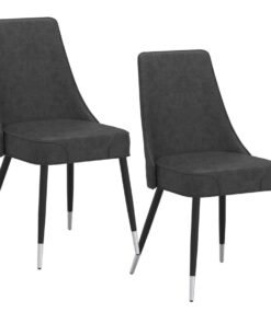 Alternative view of Silvano Side Chair, Set of 2 in Vintage Grey and Black
