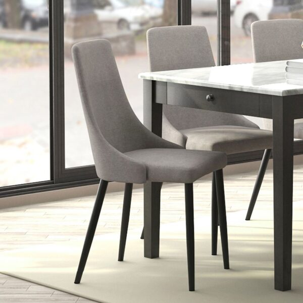 Alternative view of Venice Side Chair, Set Of 2 In Grey And Black