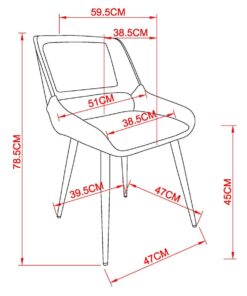 Alternative view of Hudson Side Chair In White Faux Leather And Walnut