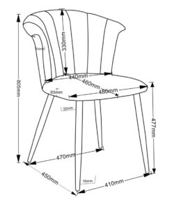 Alternative view of Orchid Side Chair, Set of 2 in Black and Gold