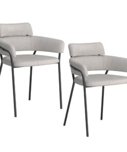 Alternative view of Axel Side Chair, Set Of 2 In Grey And Black