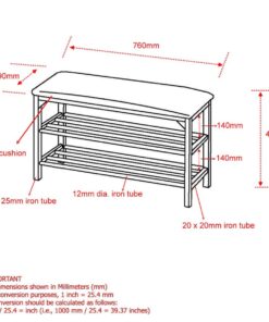 Alternative view of Foster 2-Tier Bench In Black And Chrome