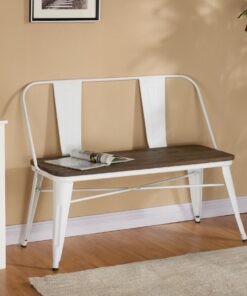 Alternative view of Modus Bench With Back In White