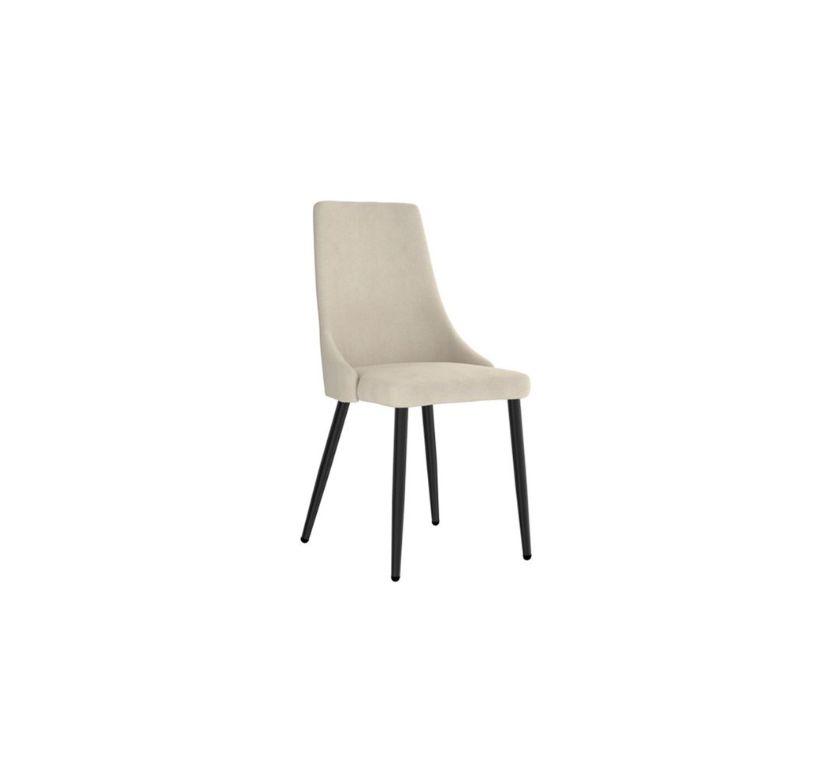 Venice Side Chair, Set Of 2 In Beige And Black