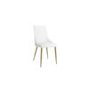 Antoine Side Chair, Set Of 2 In White And Aged Gold - Furniture Trends