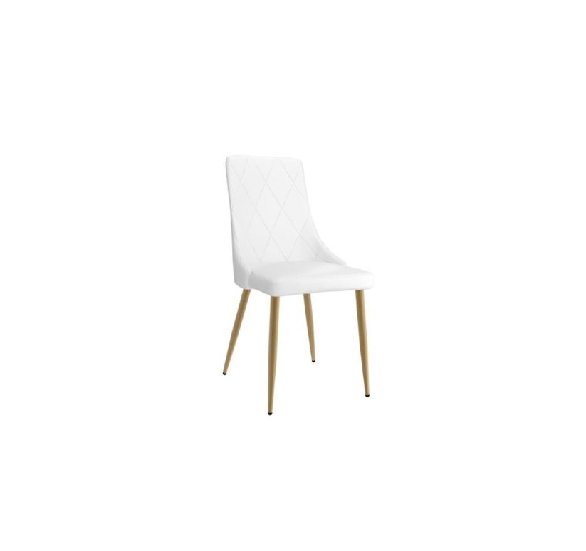 Antoine Side Chair, Set Of 2 In White And Aged Gold