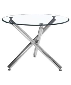Solara II Round Dining Table In Chrome