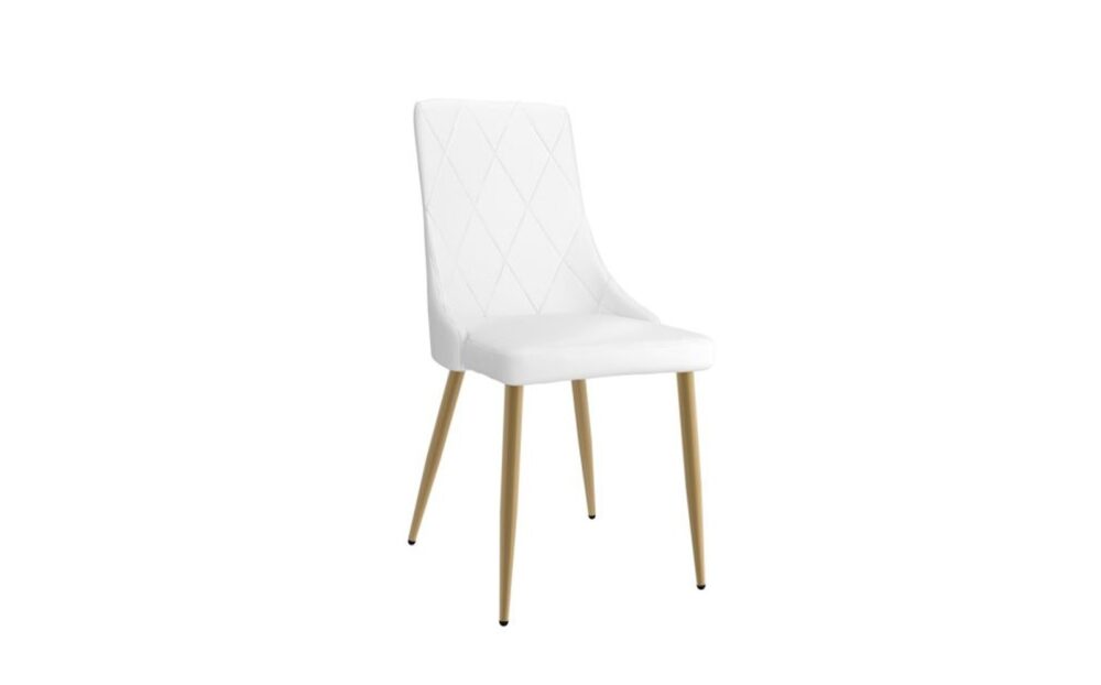 Antoine Side Chair, Set Of 2 In White And Aged Gold