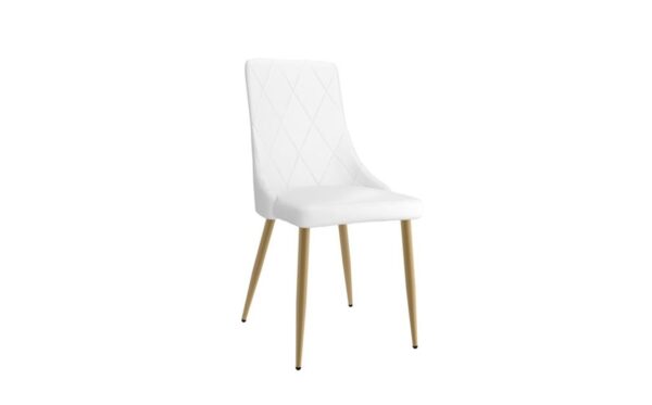 Antoine Side Chair, Set Of 2 In White And Aged Gold