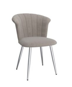 Orchid Side Chair, Set Of 2 In Grey And Chrome