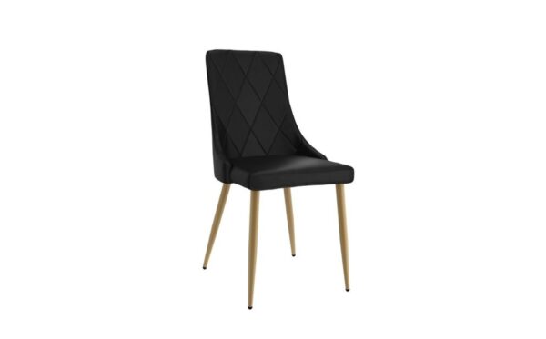Antoine Side Chair, Set Of 2 In Black And Aged Gold
