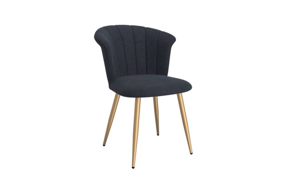 Orchid Side Chair, Set of 2 in Black and Gold