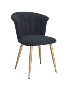 Orchid Side Chair, Set of 2 in Black and Gold