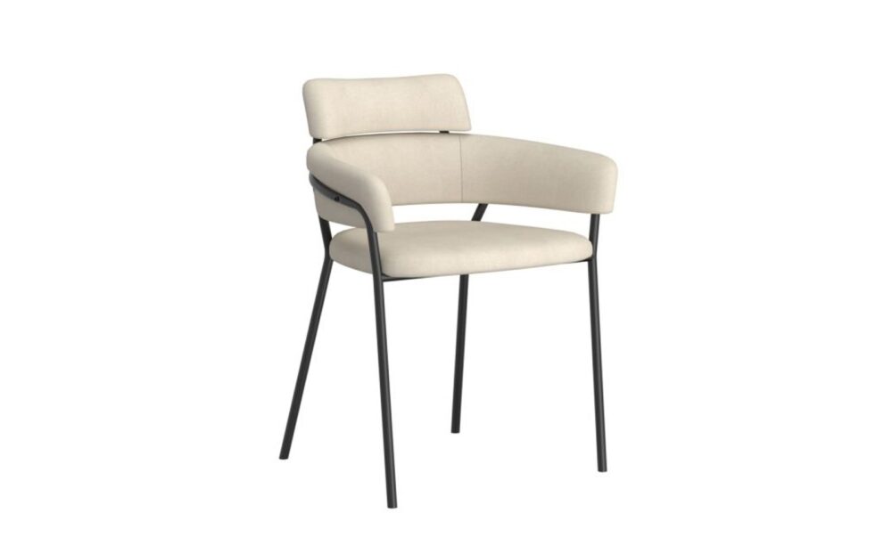 Axel Side Chair, Set Of 2 In Beige And Black