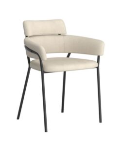 Axel Side Chair, Set Of 2 In Beige And Black