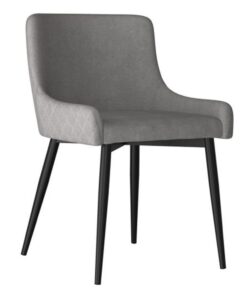 Bianca Side Chair, Set Of 2 In Grey And Black Leg