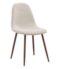 Lyna Side Chair, Set Of 4 In Beige And Walnut
