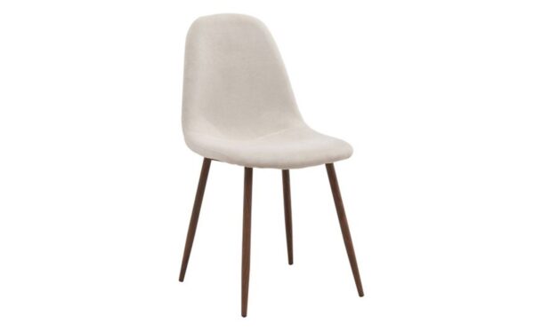 Lyna Side Chair, Set Of 4 In Beige And Walnut