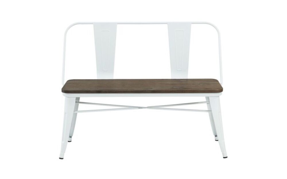 Modus Bench With Back In White