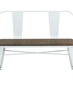 Modus Bench With Back In White