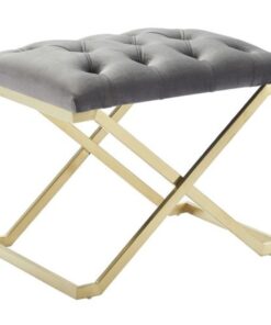 Rada Bench In Grey And Gold