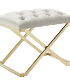 Rada Bench In Ivory And Gold