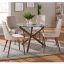 Alternative view of Rocca/Cora 5pc Dining Set In Walnut With Beige Chair