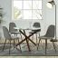 Alternative view of Rocca/Lyna 5pc Dining Set In Walnut With Grey Chair