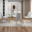 Alternative view of Stark/Antoine 7pc Dining Set In Aged Gold With Light Grey Chair